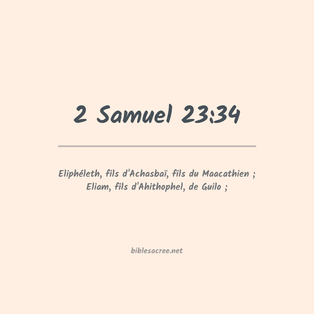 2 Samuel - 23:34