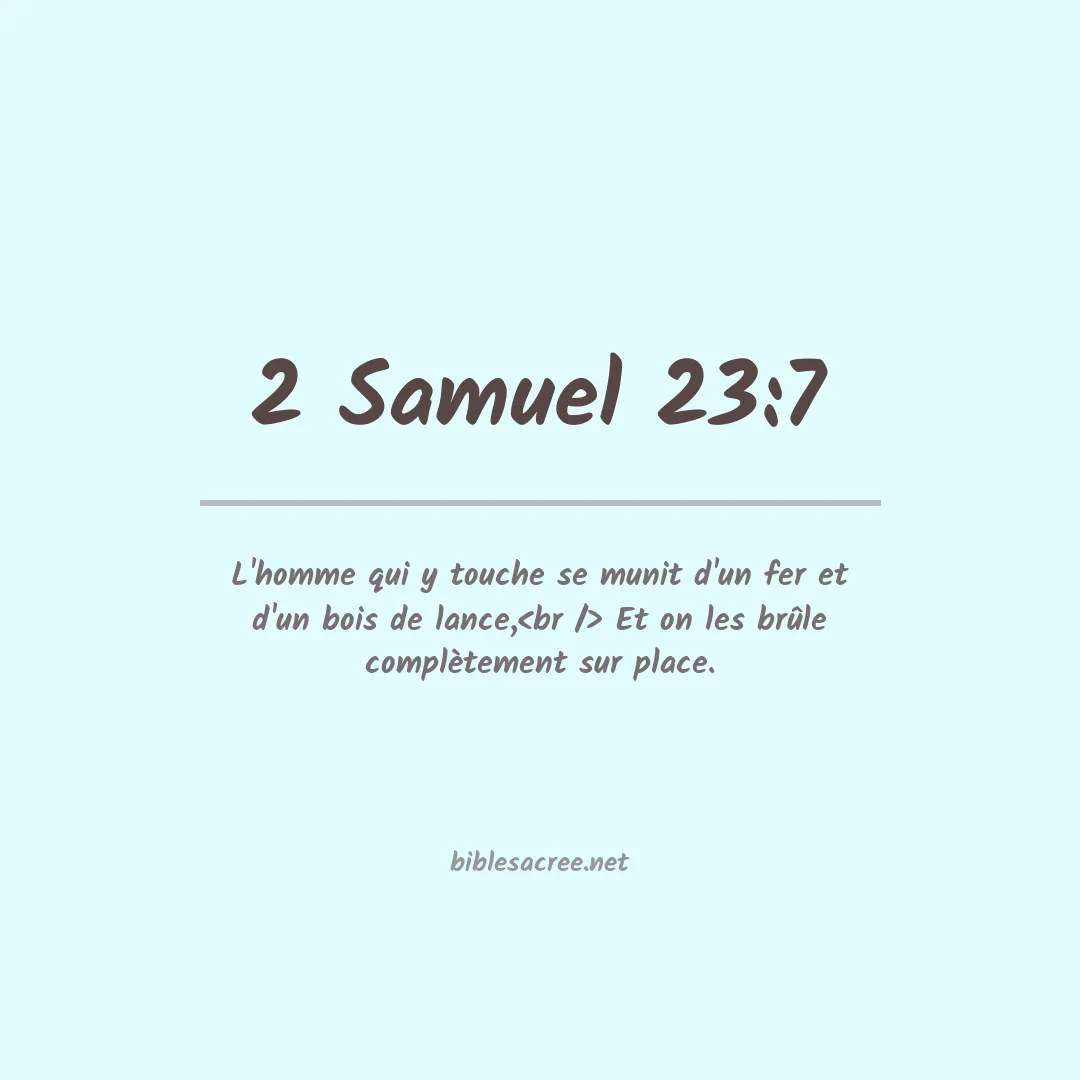 2 Samuel - 23:7