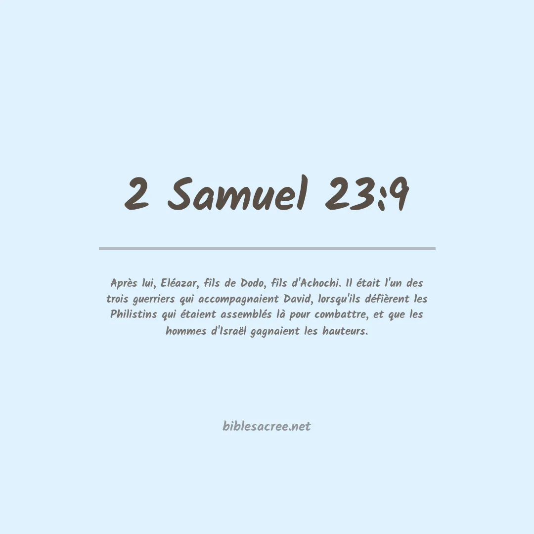 2 Samuel - 23:9