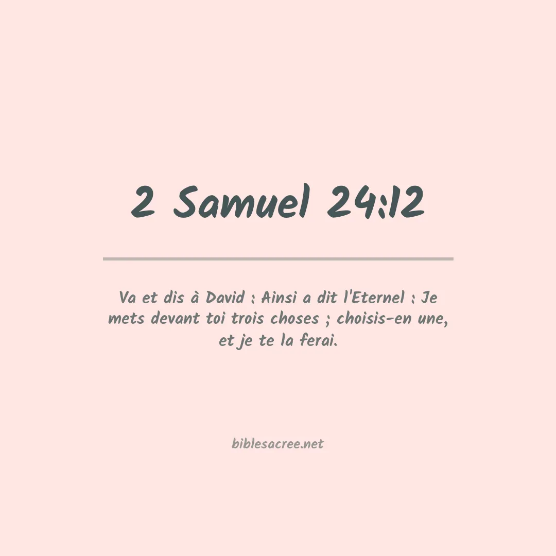 2 Samuel - 24:12