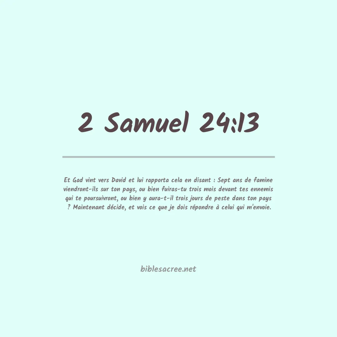 2 Samuel - 24:13