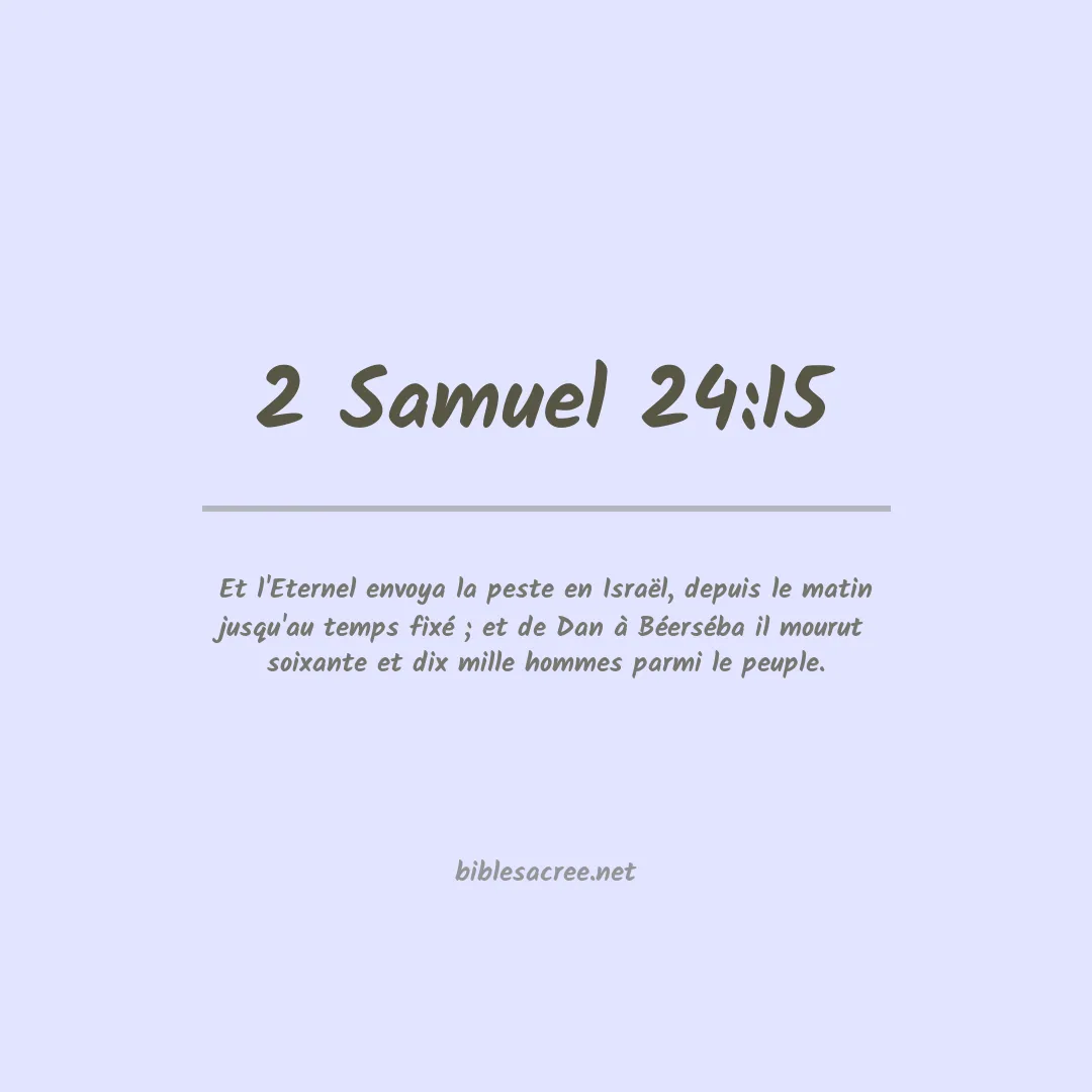 2 Samuel - 24:15