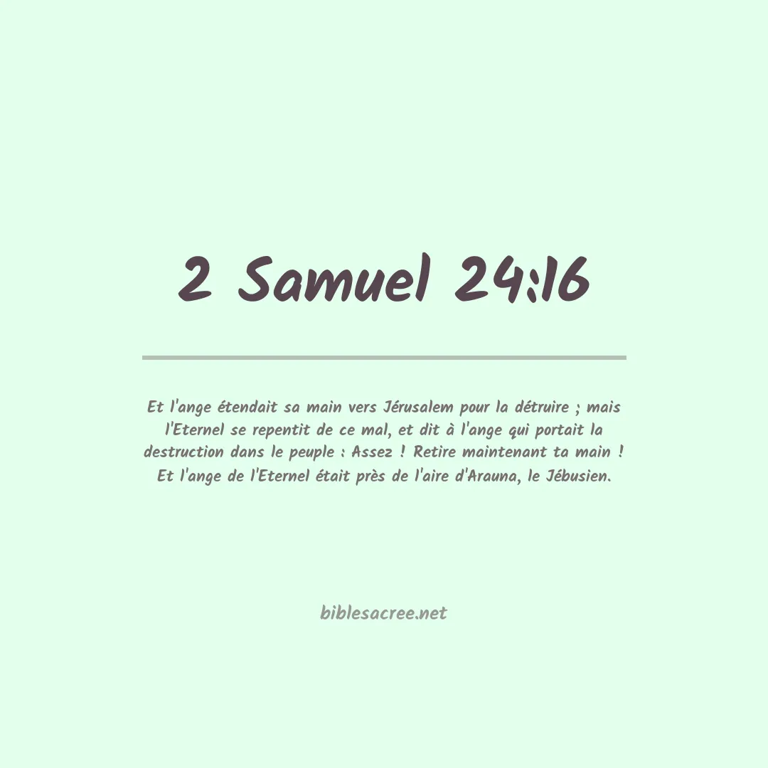 2 Samuel - 24:16
