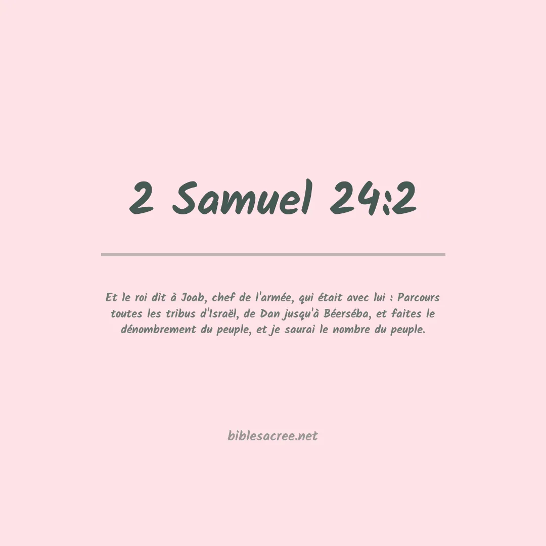 2 Samuel - 24:2