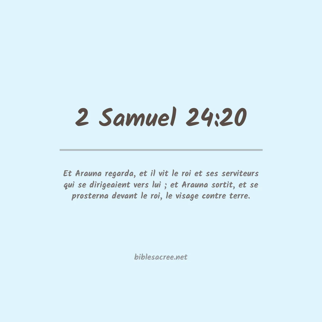 2 Samuel - 24:20