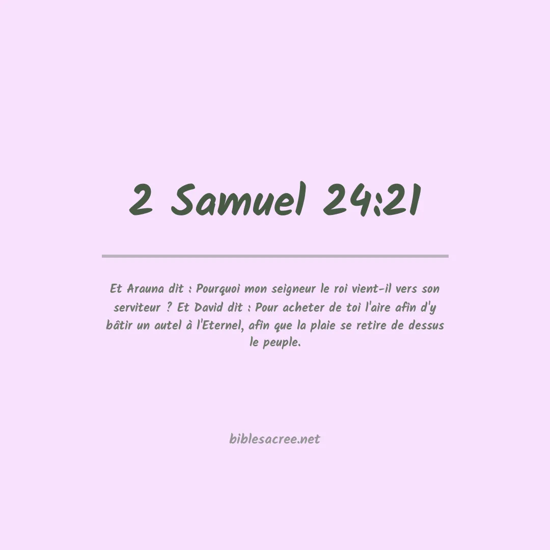2 Samuel - 24:21