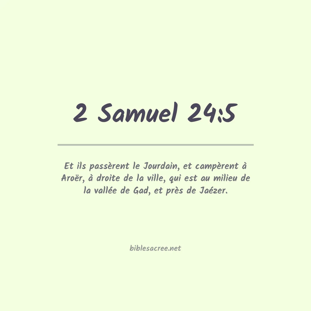 2 Samuel - 24:5