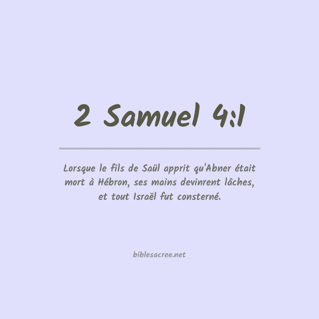 2 Samuel - 4:1