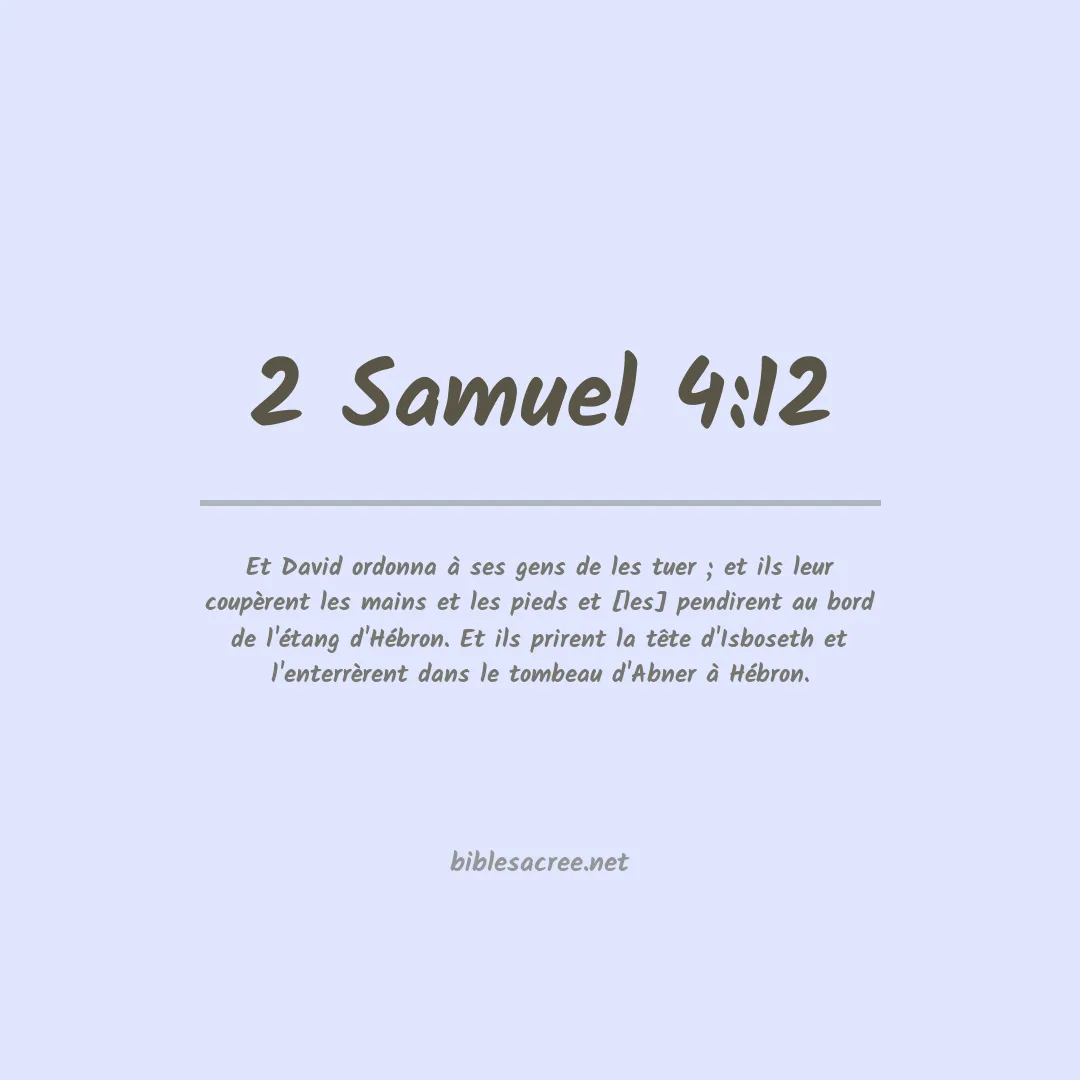 2 Samuel - 4:12