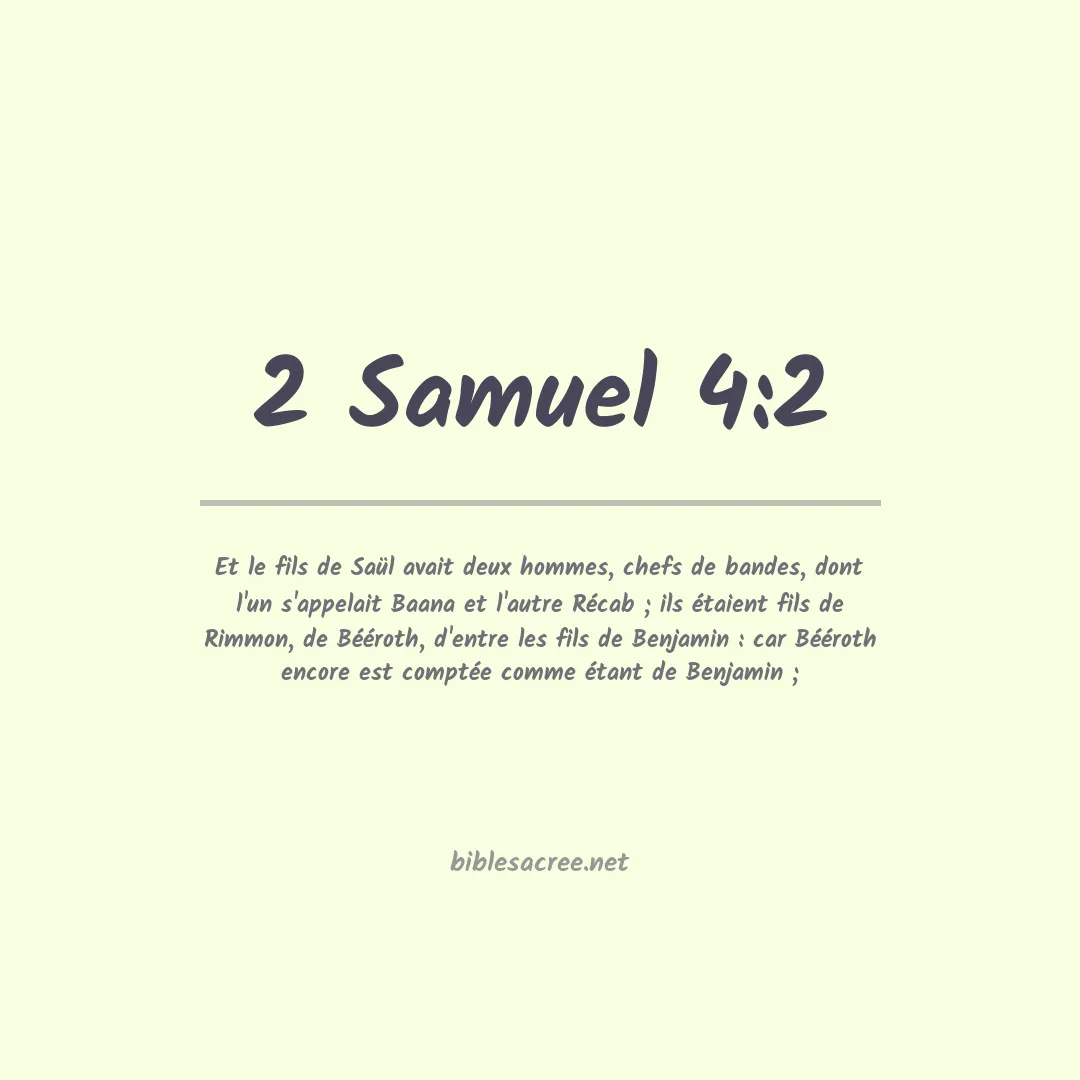 2 Samuel - 4:2