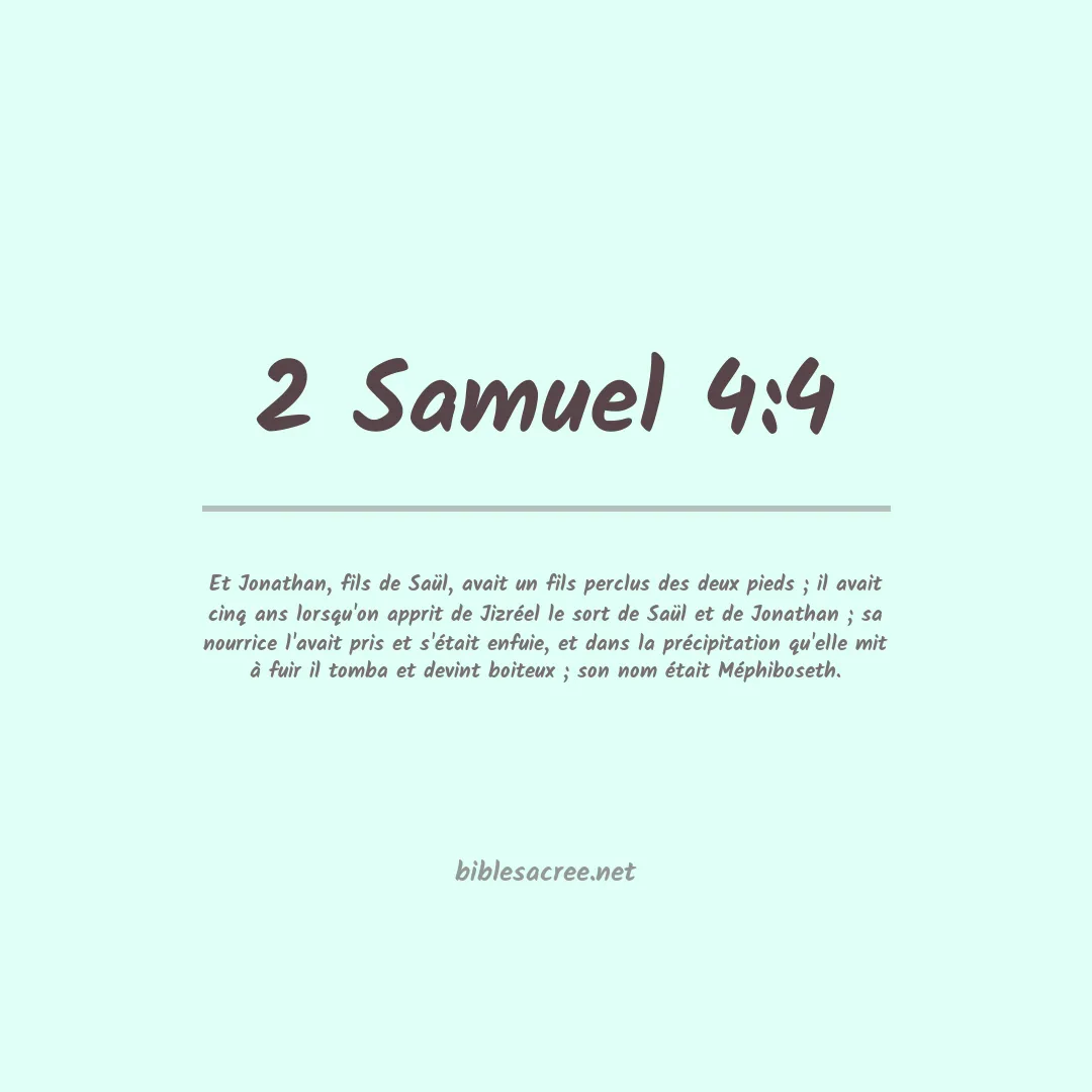 2 Samuel - 4:4