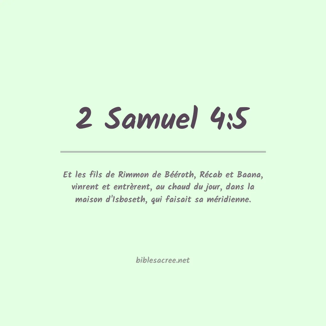 2 Samuel - 4:5