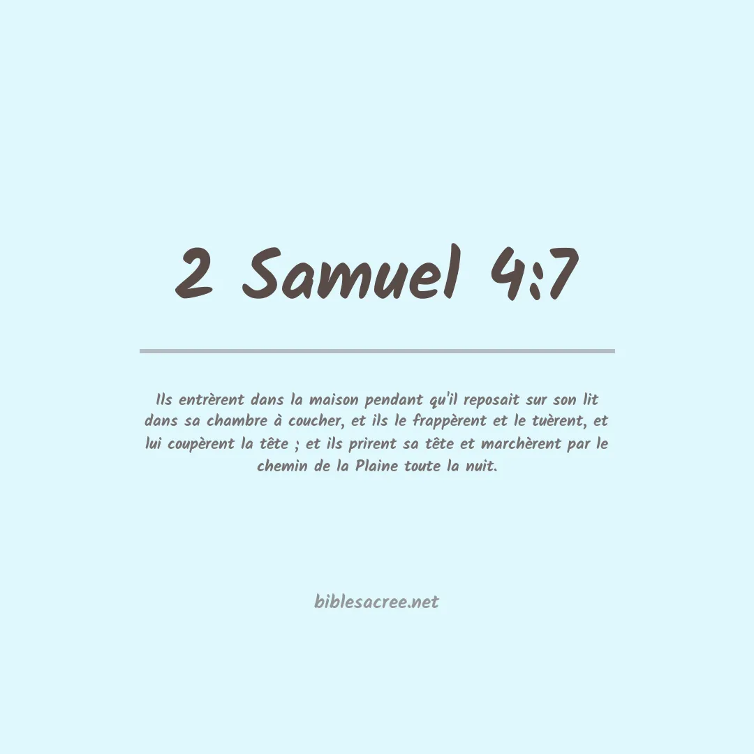 2 Samuel - 4:7