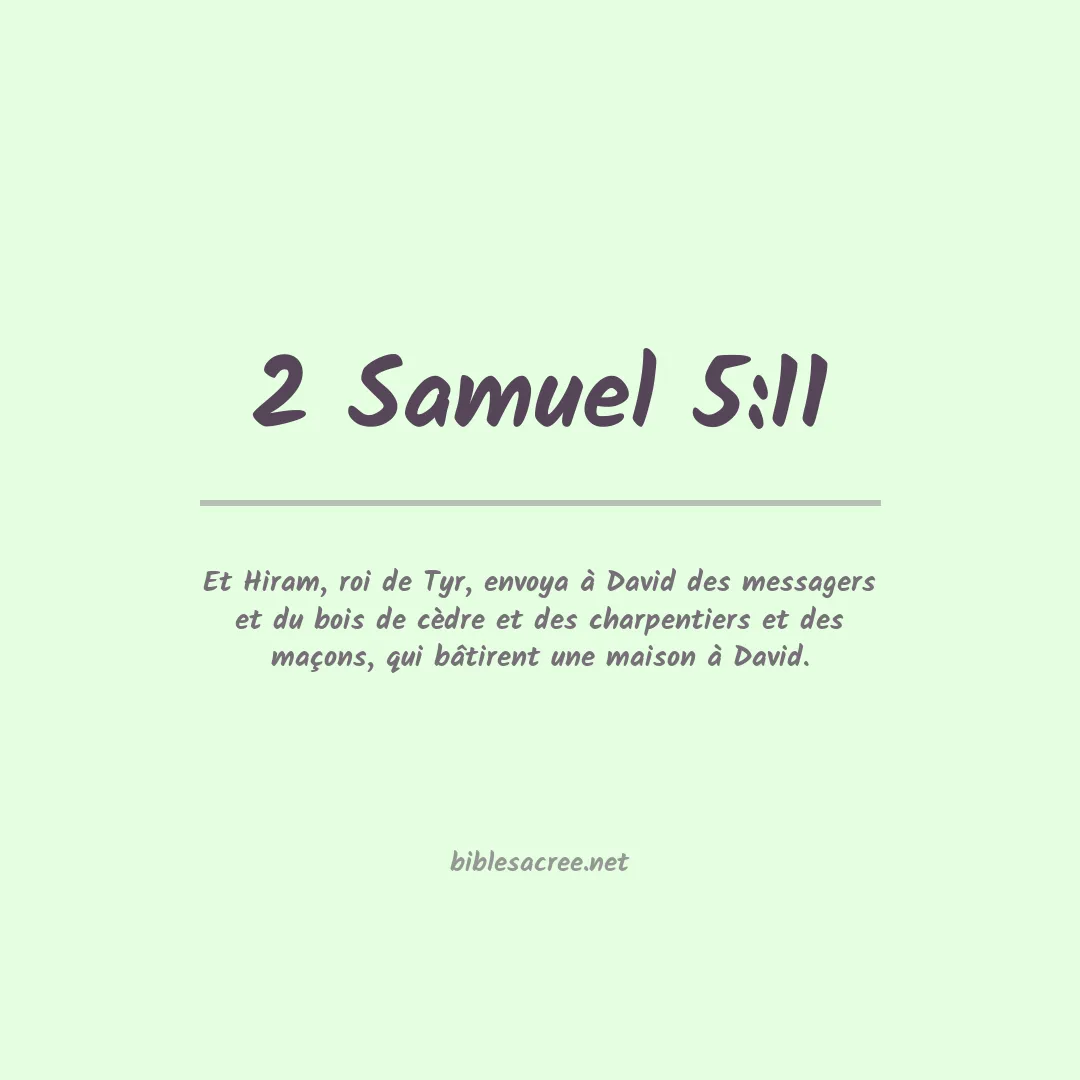 2 Samuel - 5:11