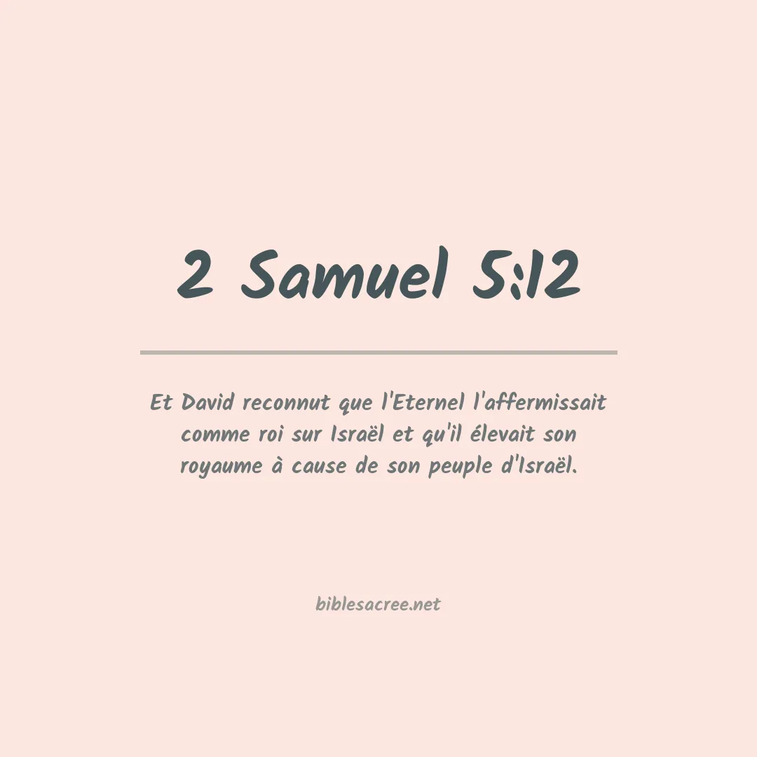 2 Samuel - 5:12