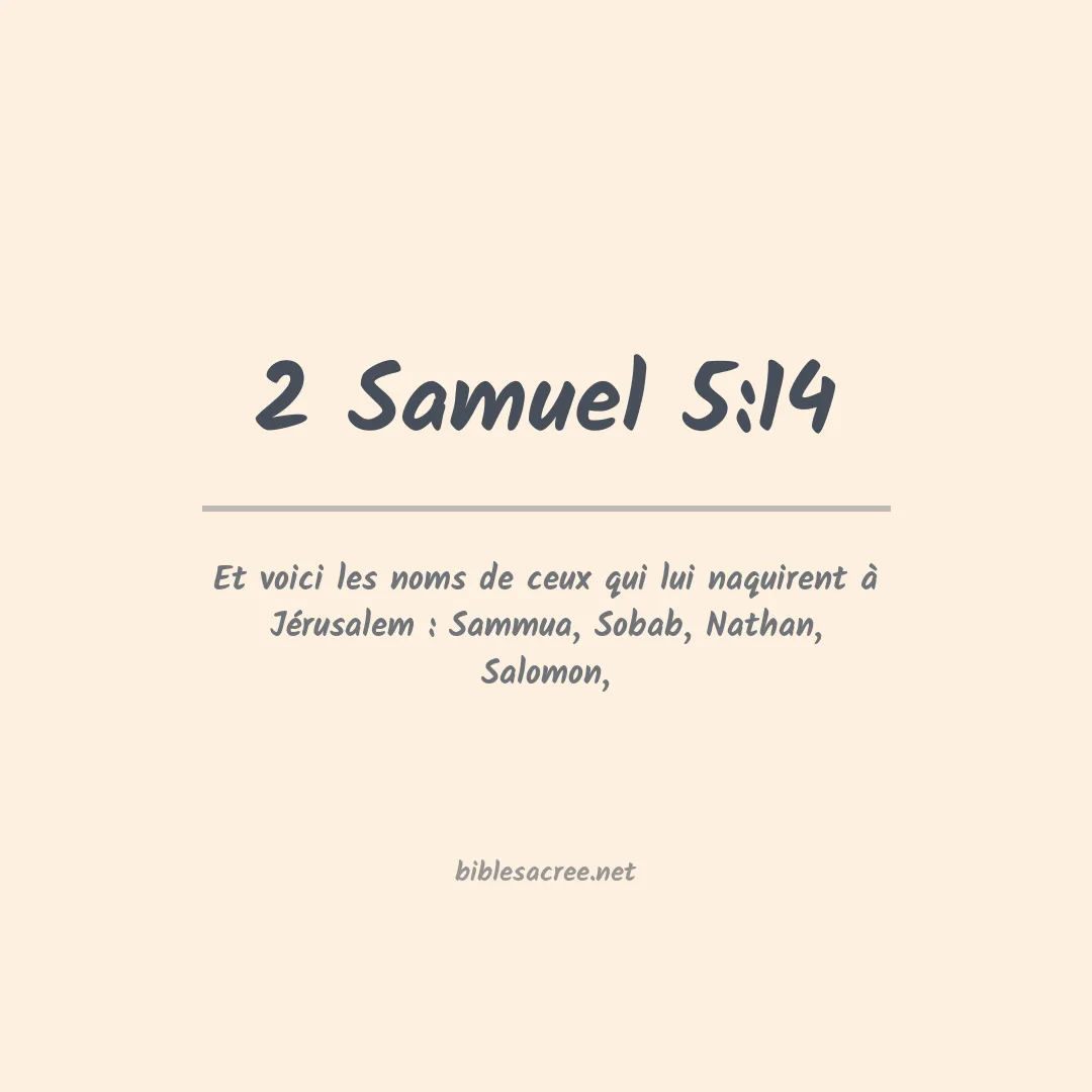 2 Samuel - 5:14