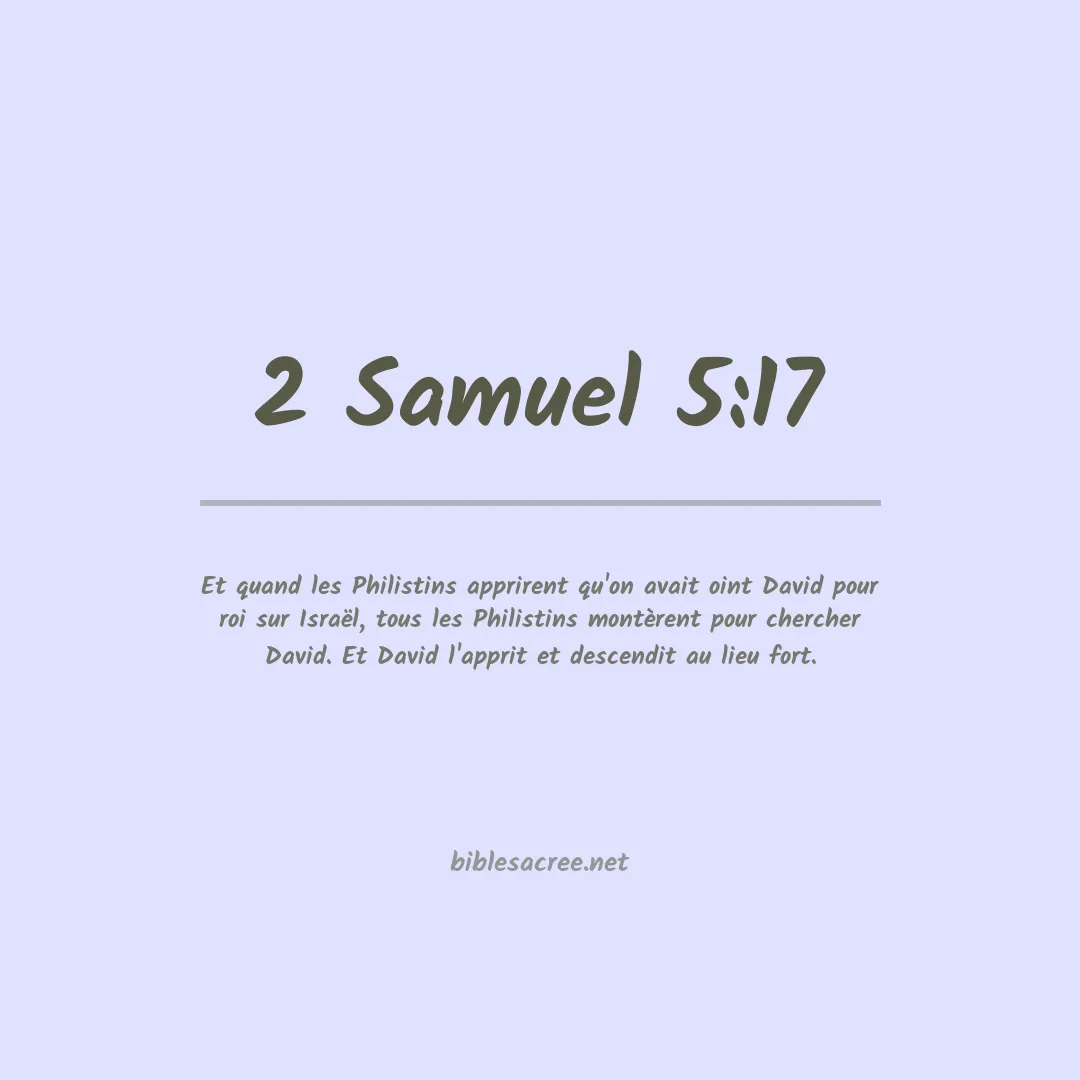 2 Samuel - 5:17