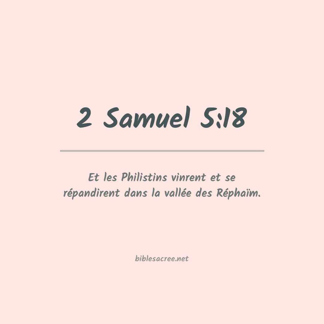 2 Samuel - 5:18