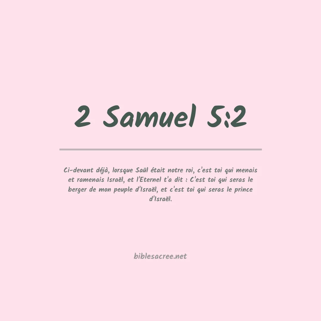 2 Samuel - 5:2