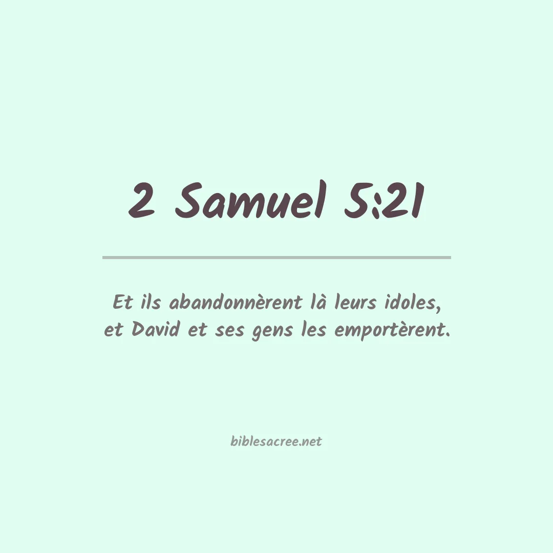 2 Samuel - 5:21