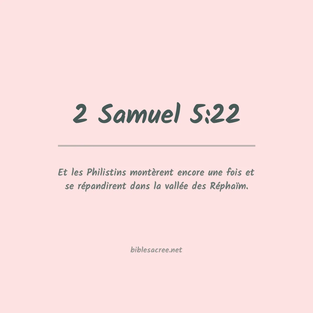 2 Samuel - 5:22