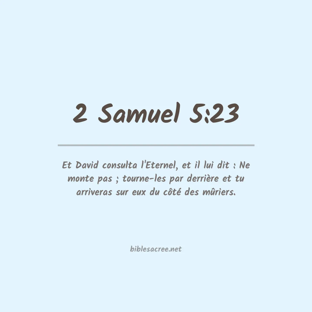 2 Samuel - 5:23