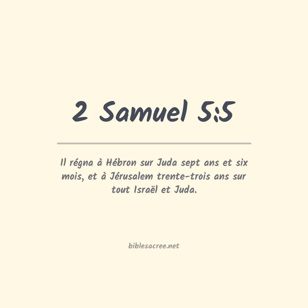 2 Samuel - 5:5