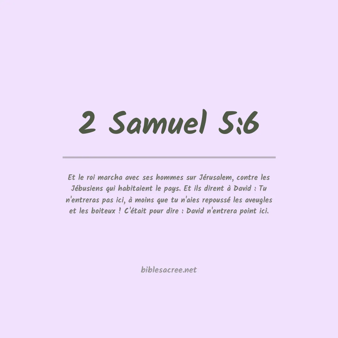 2 Samuel - 5:6