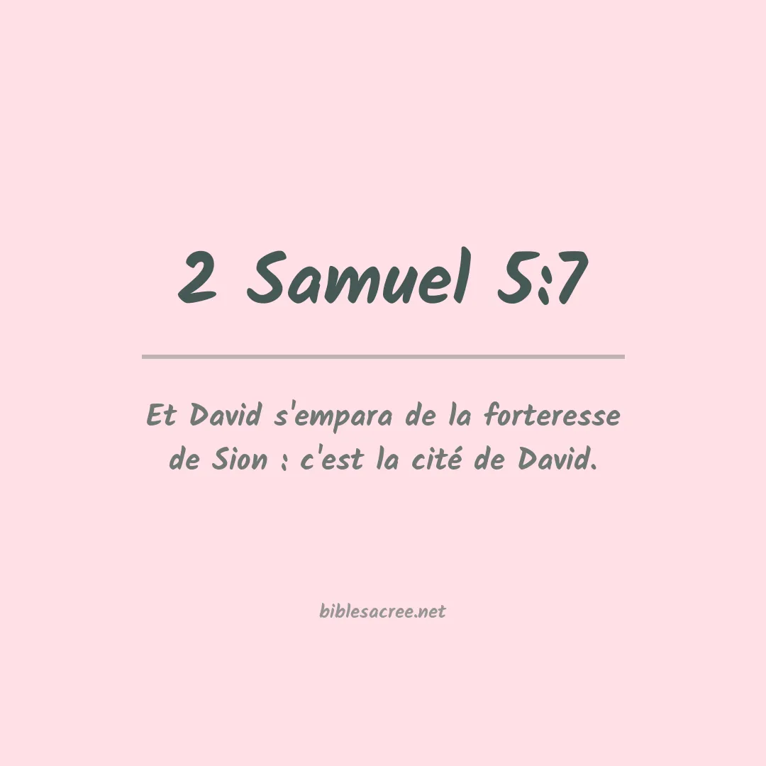 2 Samuel - 5:7