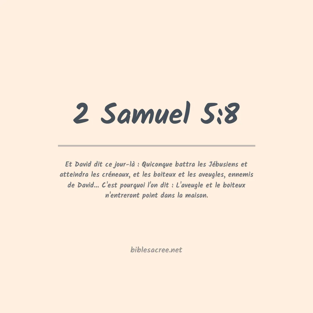 2 Samuel - 5:8