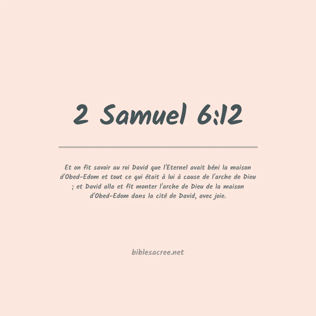 2 Samuel - 6:12