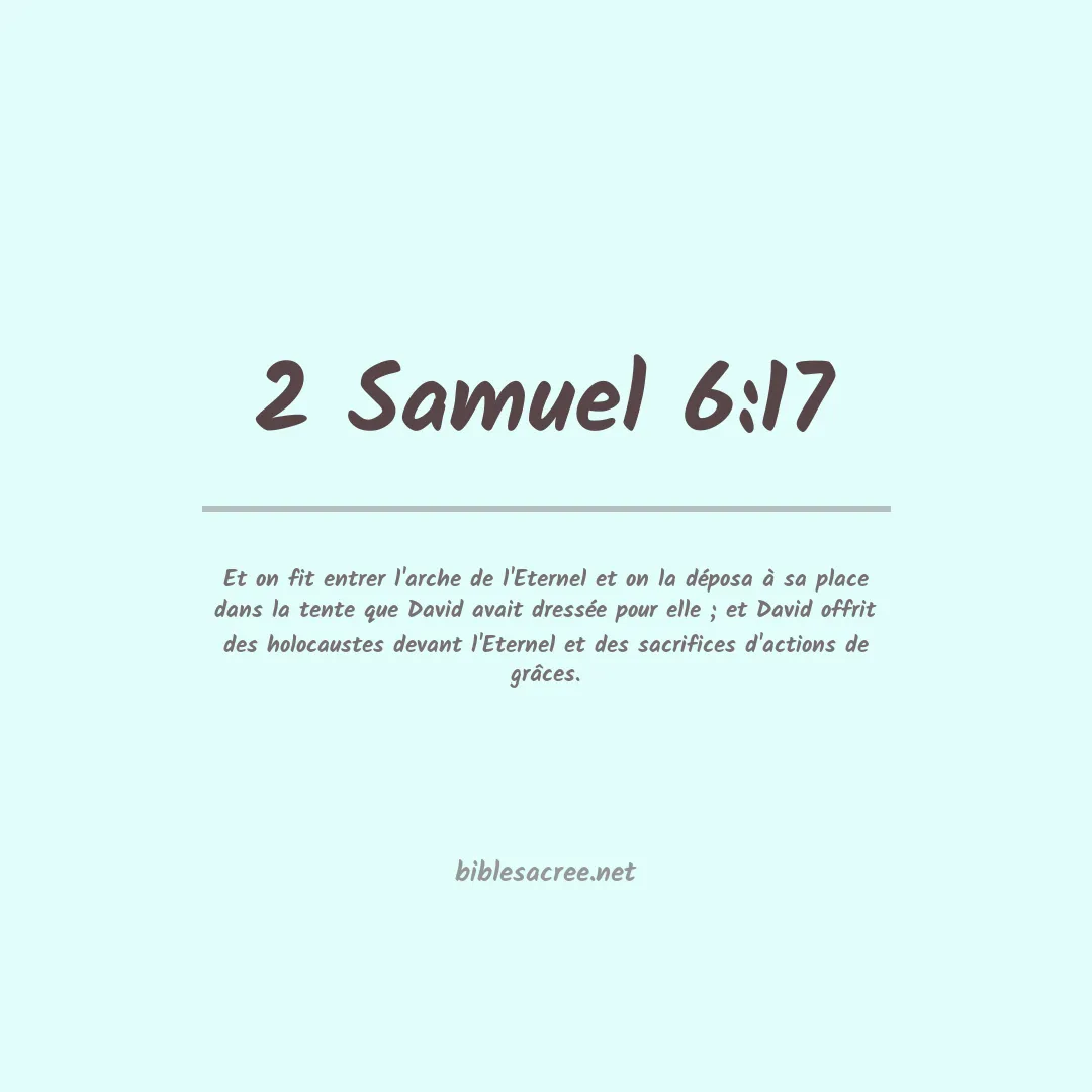 2 Samuel - 6:17
