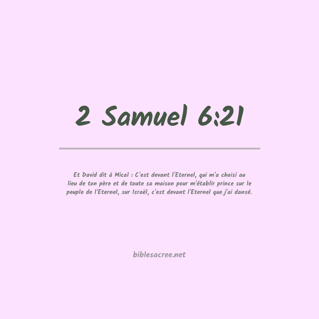 2 Samuel - 6:21