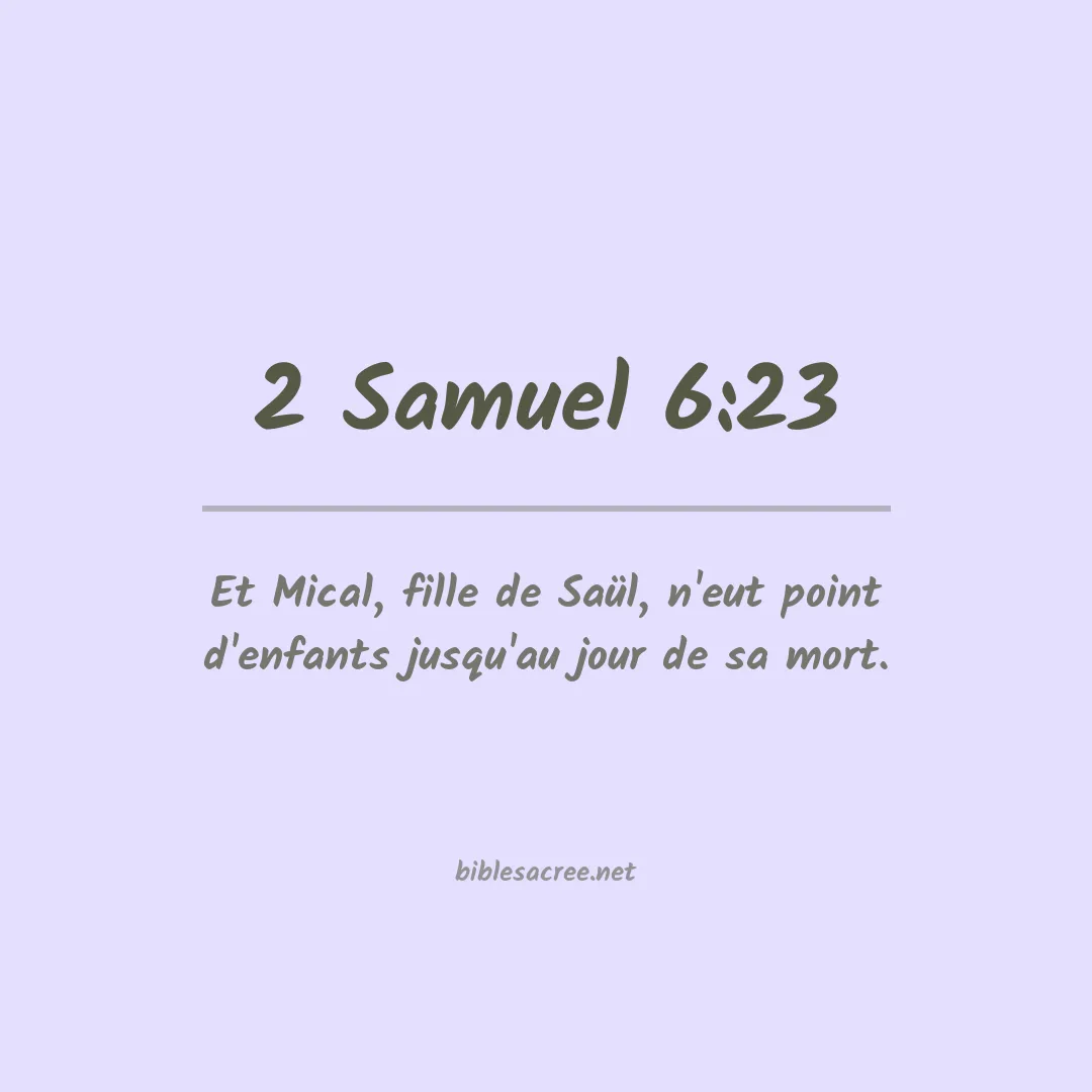 2 Samuel - 6:23