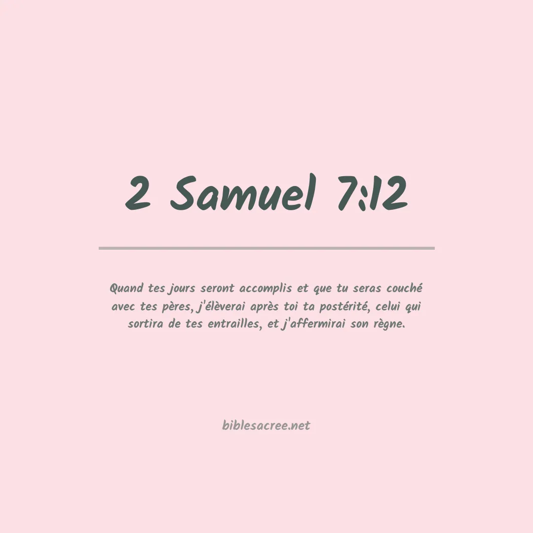 2 Samuel - 7:12