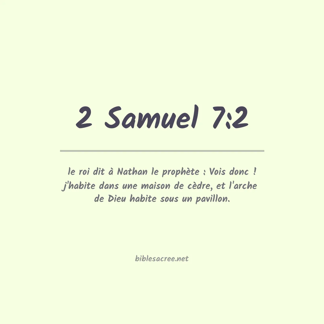 2 Samuel - 7:2