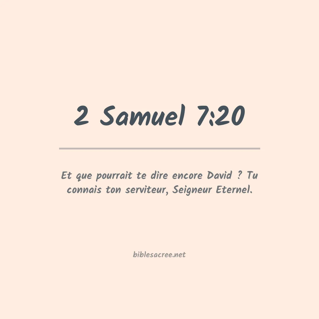 2 Samuel - 7:20