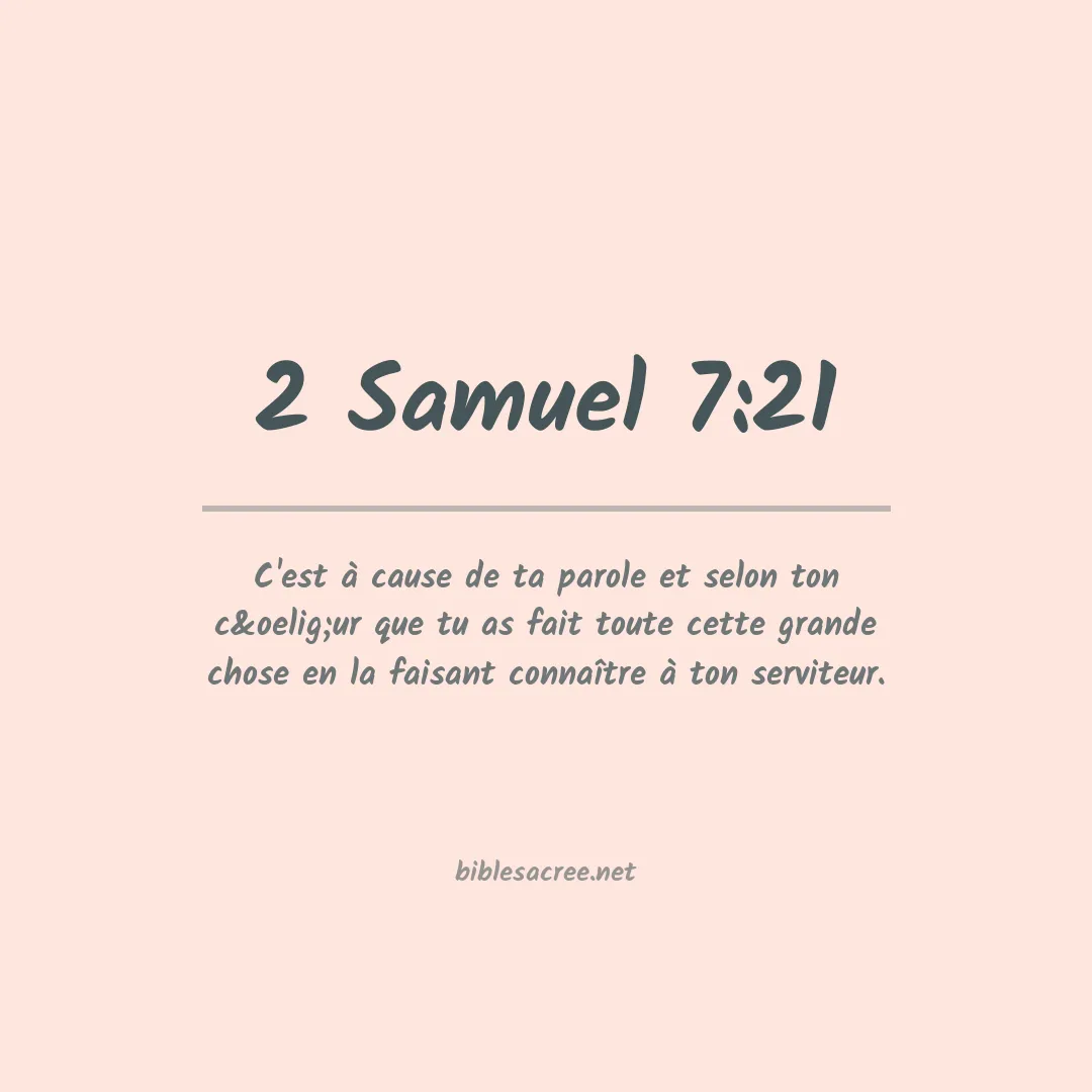 2 Samuel - 7:21