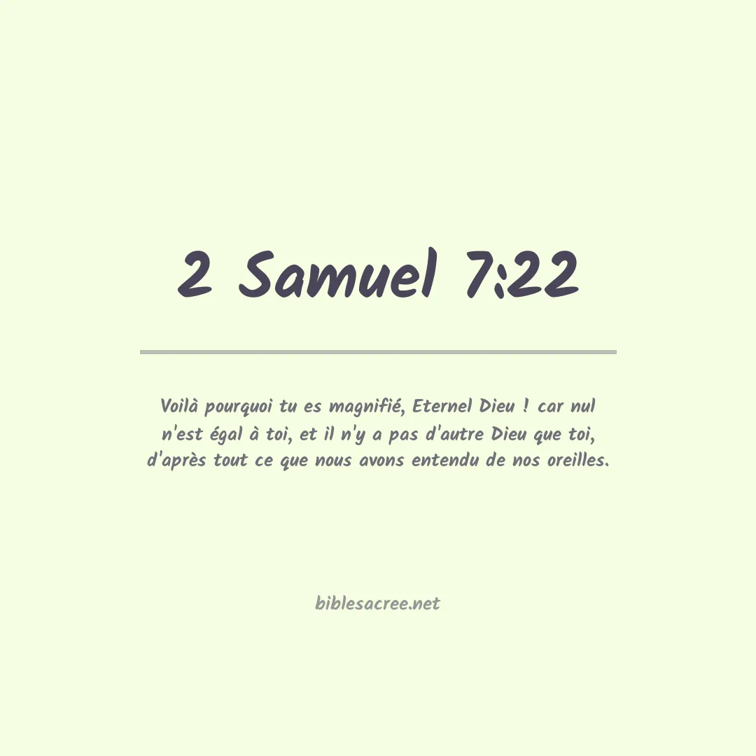 2 Samuel - 7:22