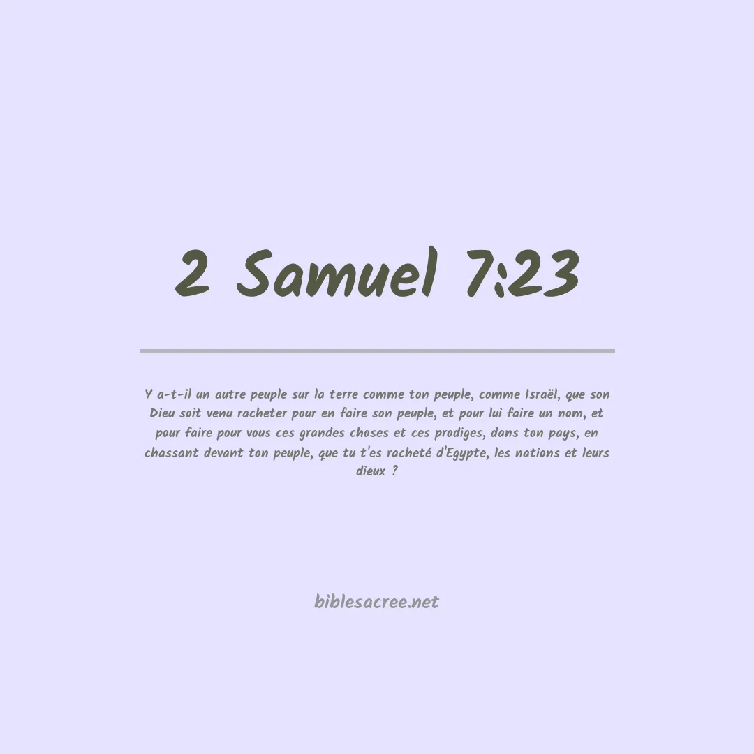 2 Samuel - 7:23