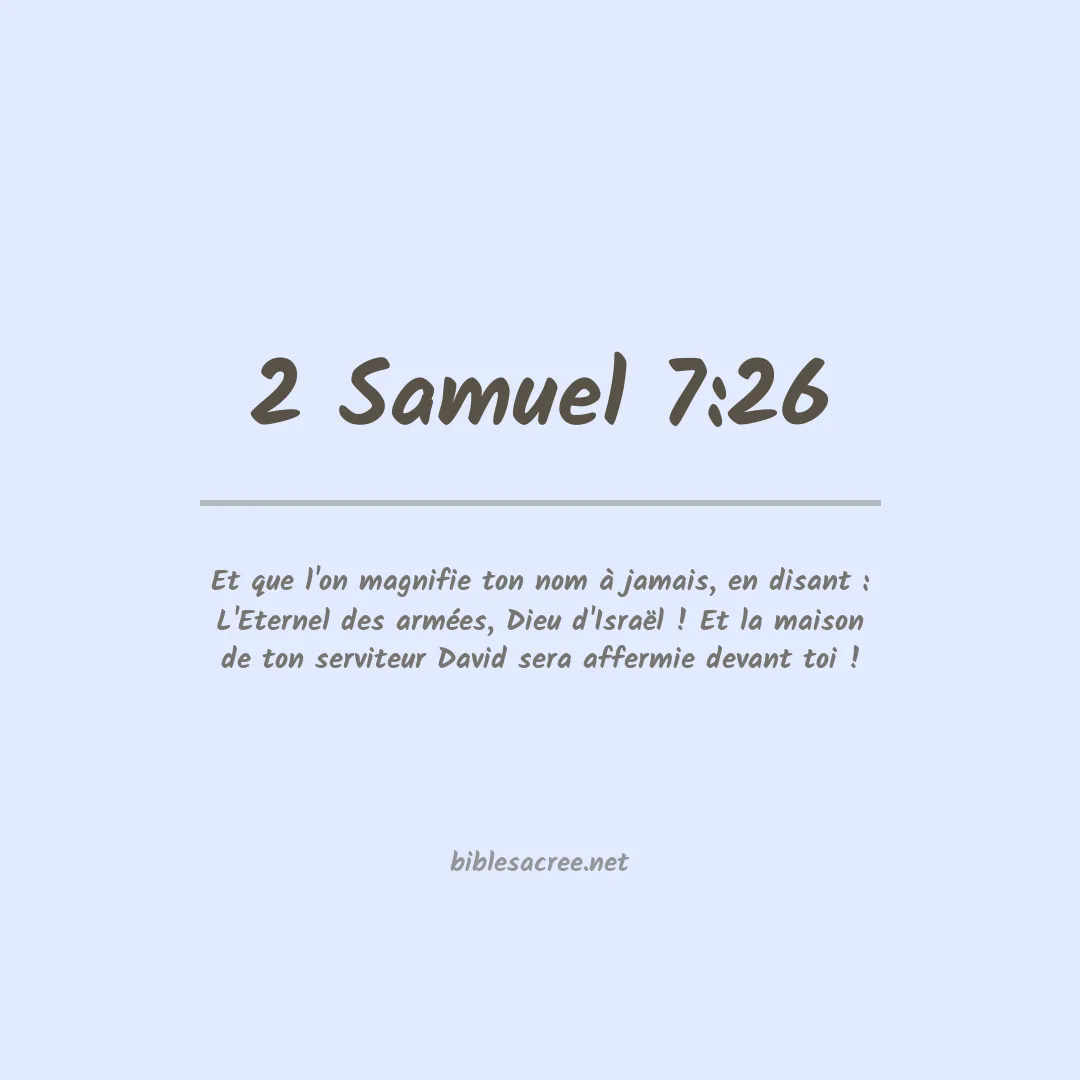 2 Samuel - 7:26