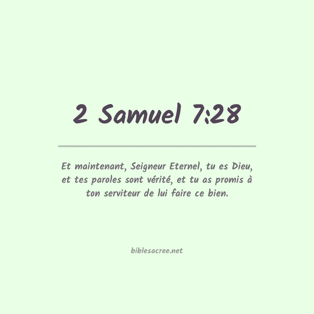 2 Samuel - 7:28