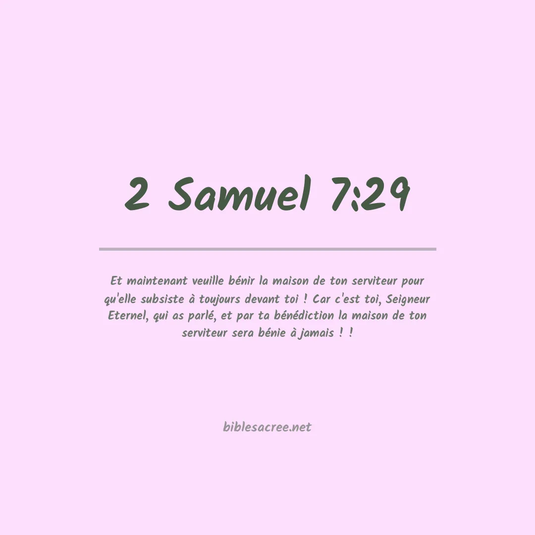 2 Samuel - 7:29