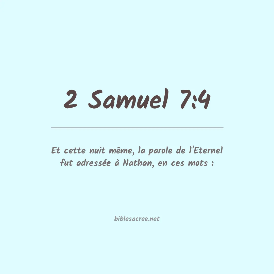 2 Samuel - 7:4