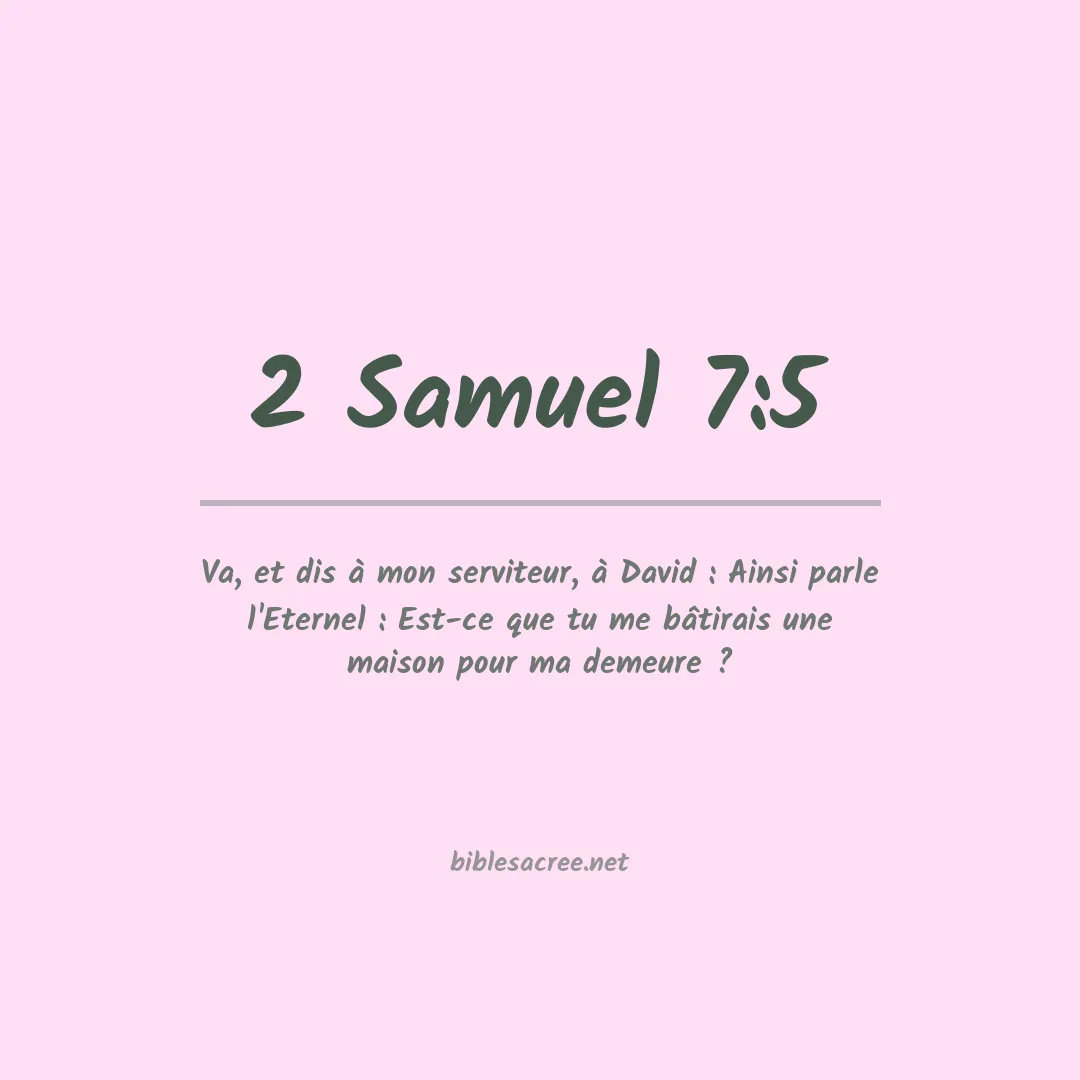 2 Samuel - 7:5