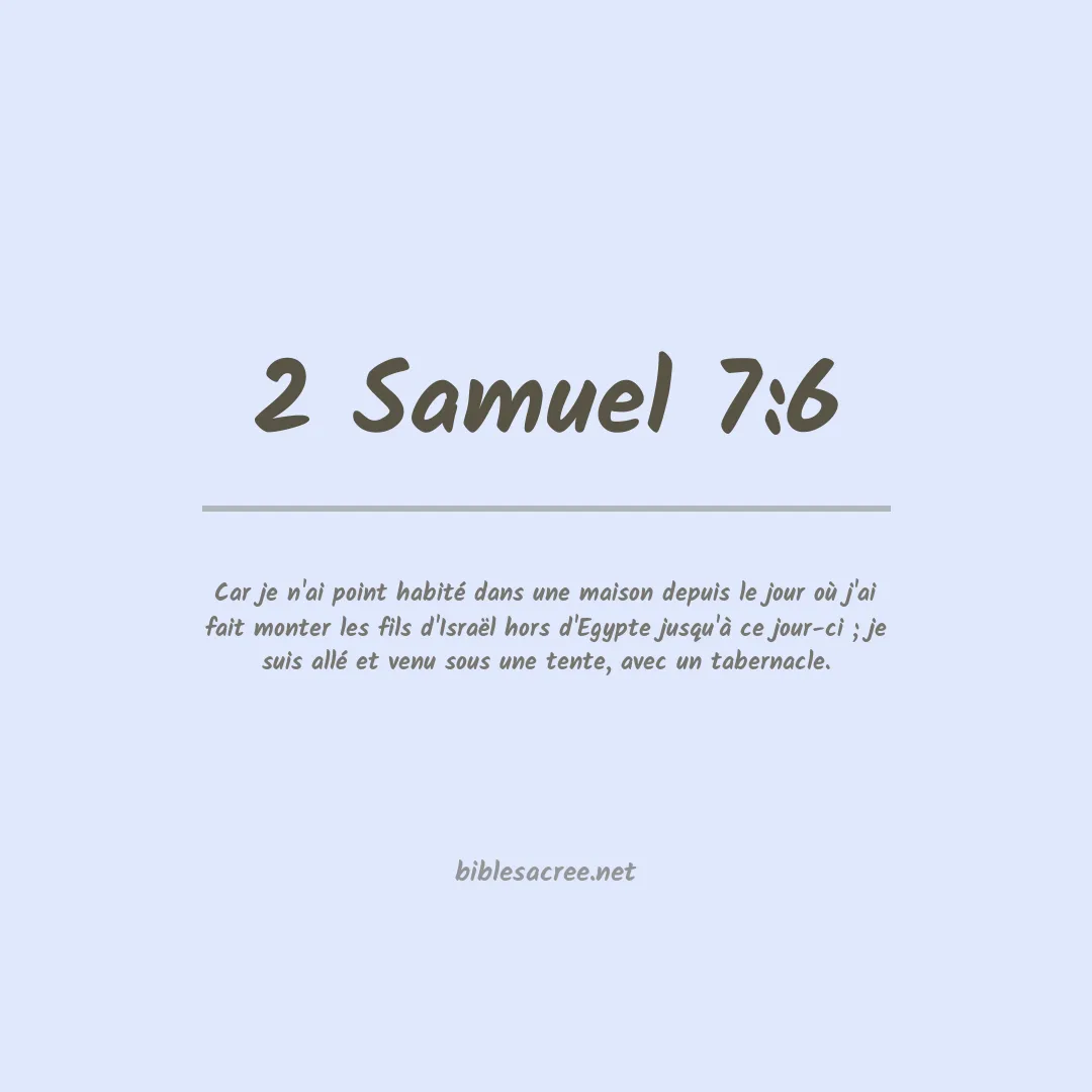 2 Samuel - 7:6