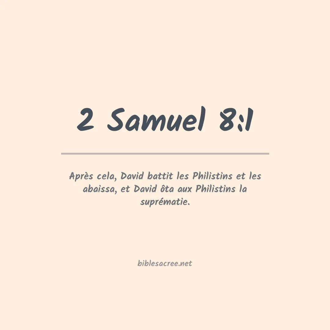 2 Samuel - 8:1