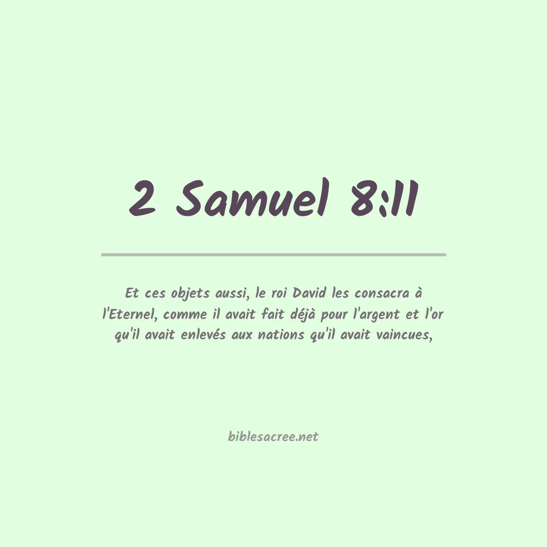 2 Samuel - 8:11