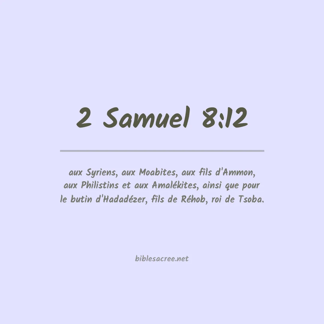 2 Samuel - 8:12