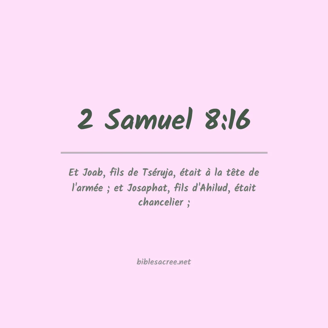 2 Samuel - 8:16